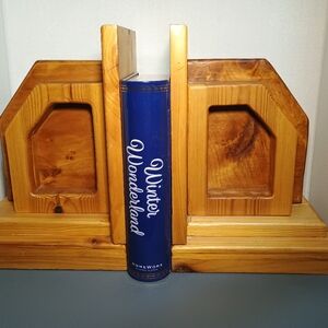 Solid Wood Art Deco Sturdy Bookends